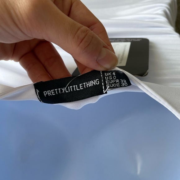 NWT PLT white sleeveless ruched dress - Picture 5 of 6